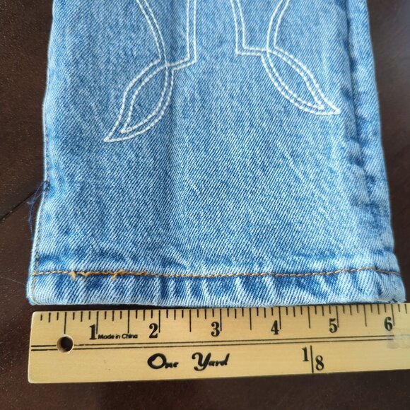 Levi's 501 Skinny Women Embroidered Jeans Del Norte High Waist Sz 31 L 30 - Picture 16 of 16